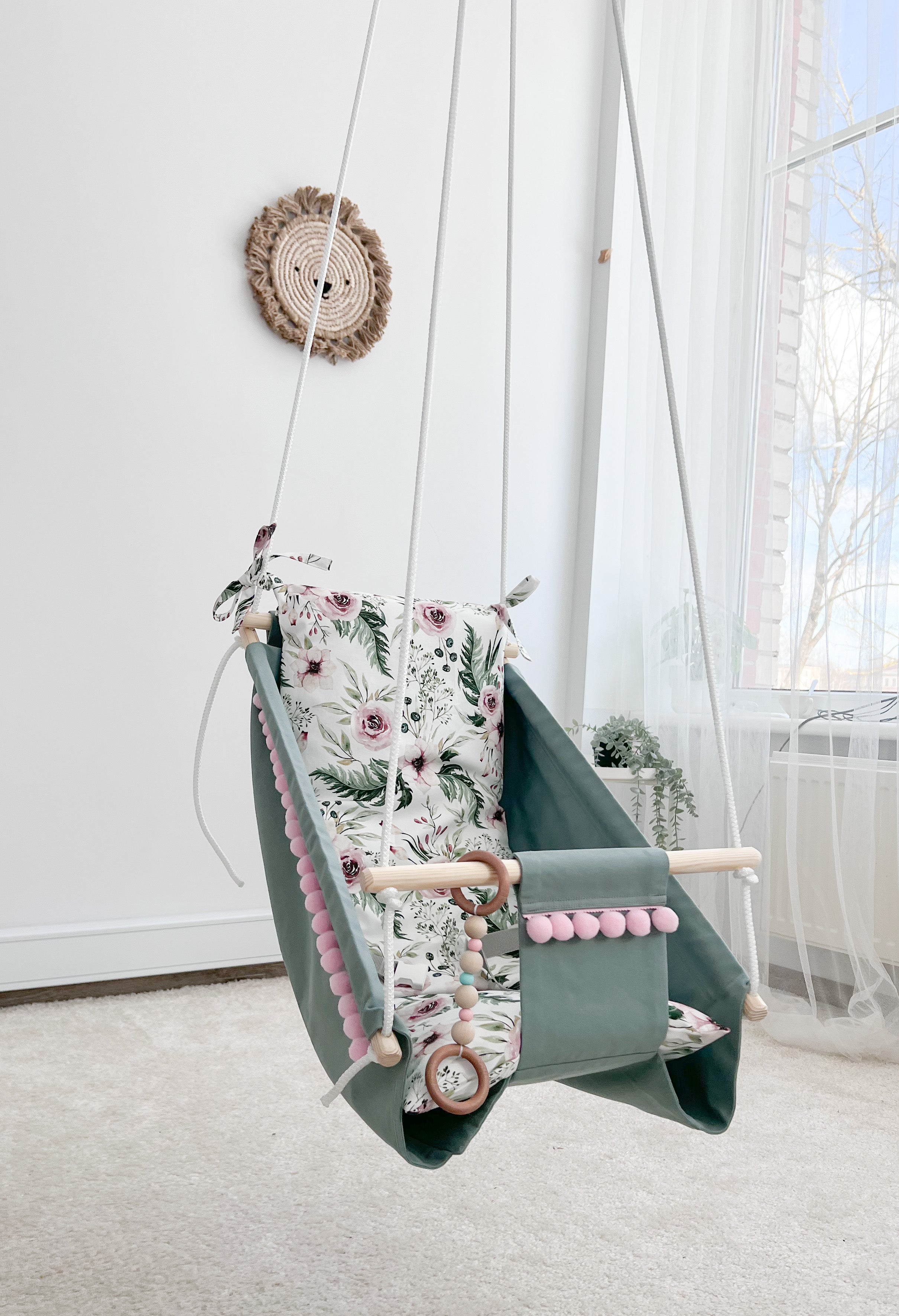 Hammock swing baby "Peonies"