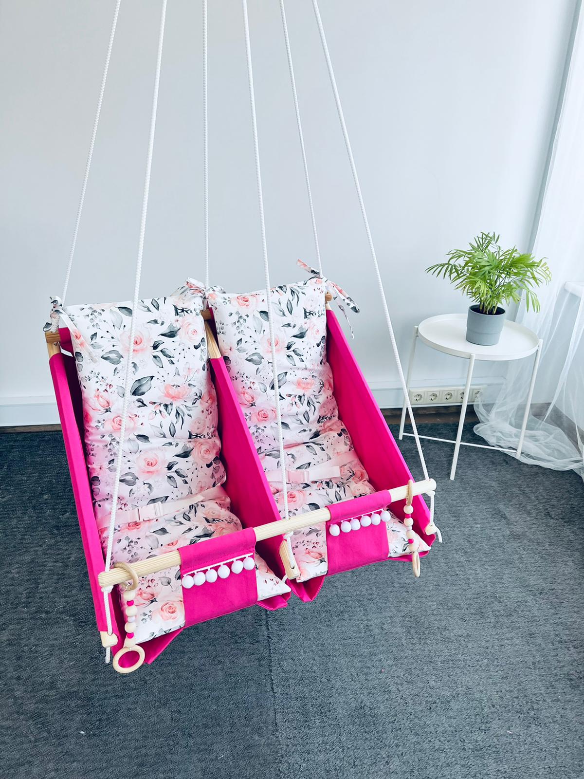 Twin hammock swing "Roses"