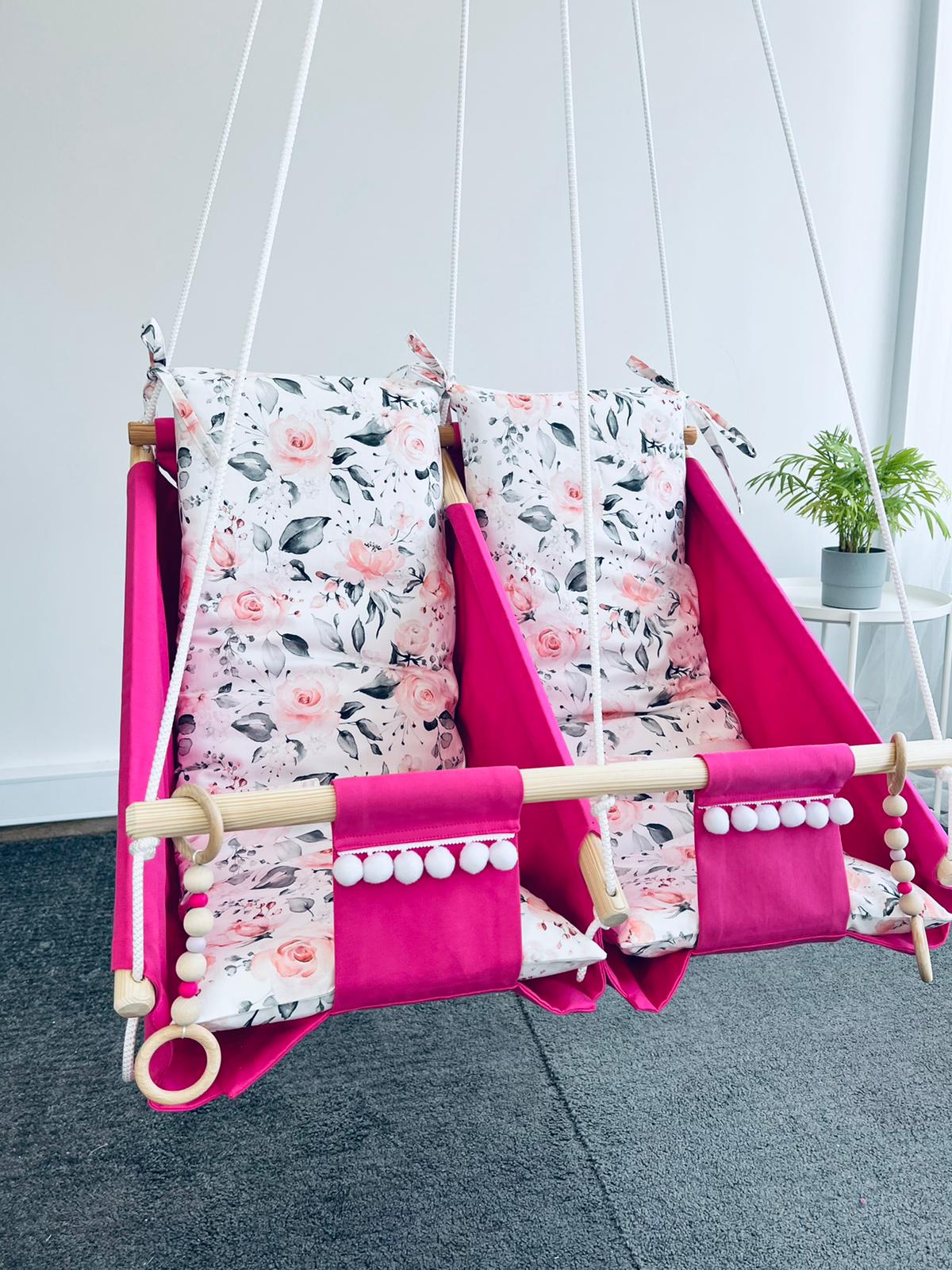 Twin hammock swing "Roses"