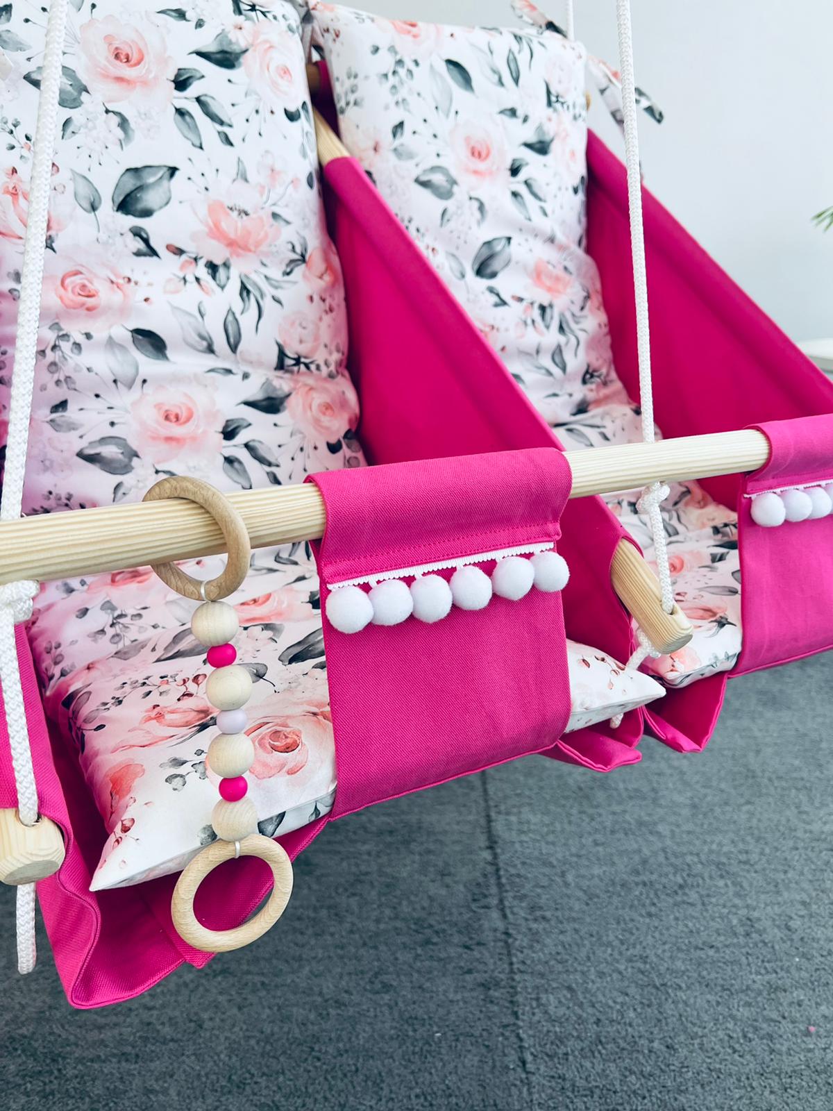 Twin hammock swing "Roses"