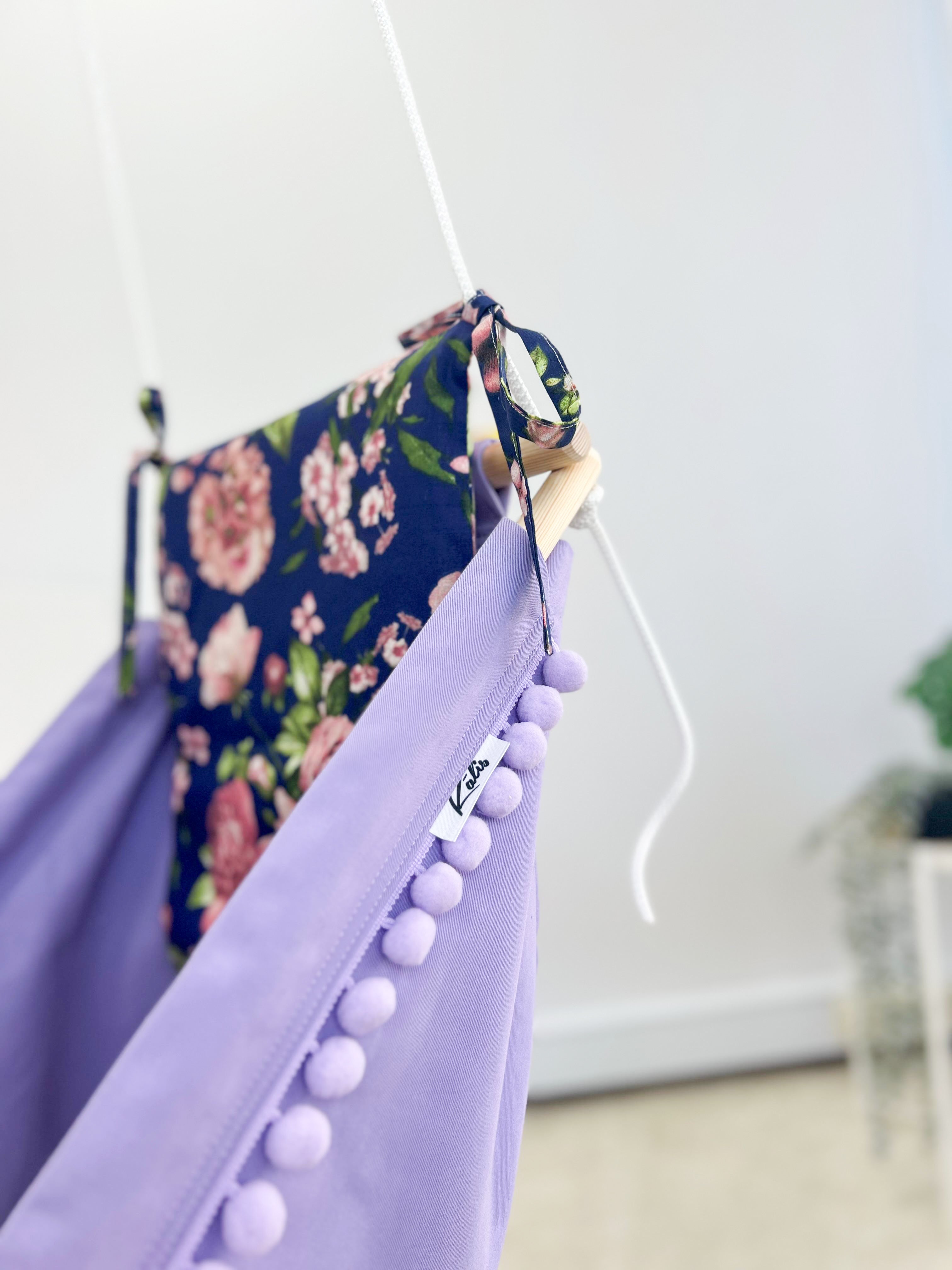 Hammock swing baby "Purple flowers"