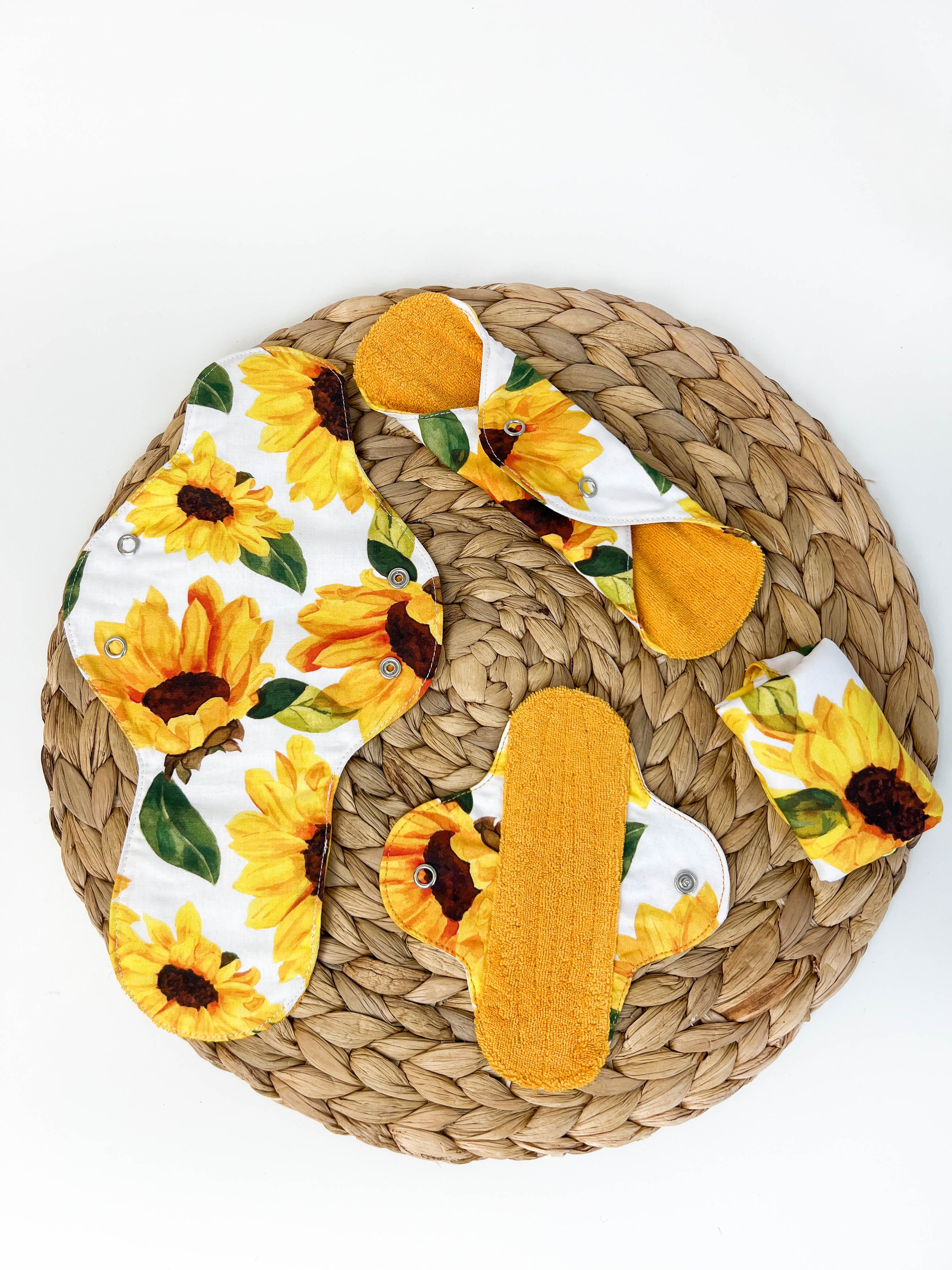 Menstrual cloth pads- sunflowers