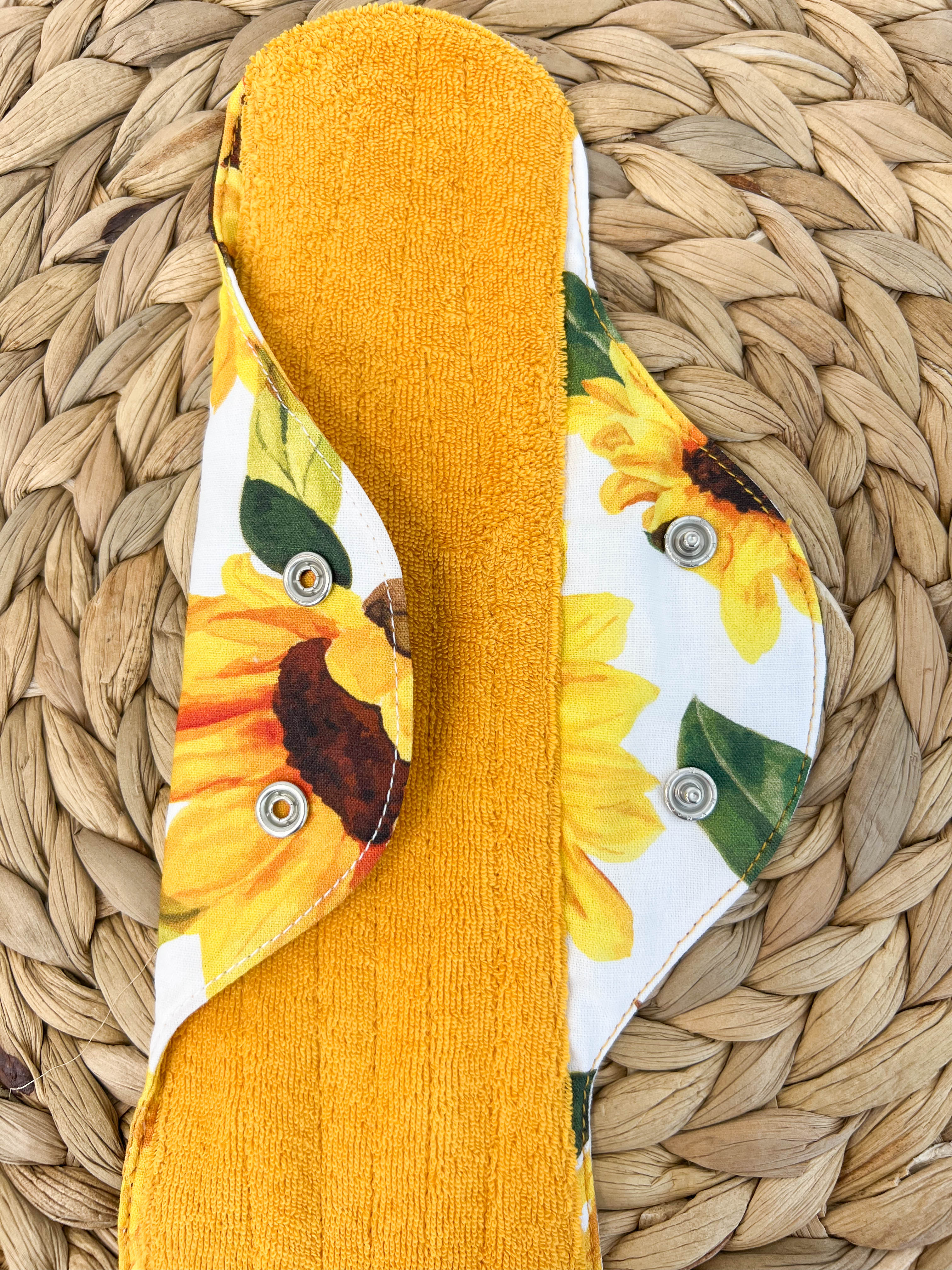 Menstrual cloth pads- sunflowers