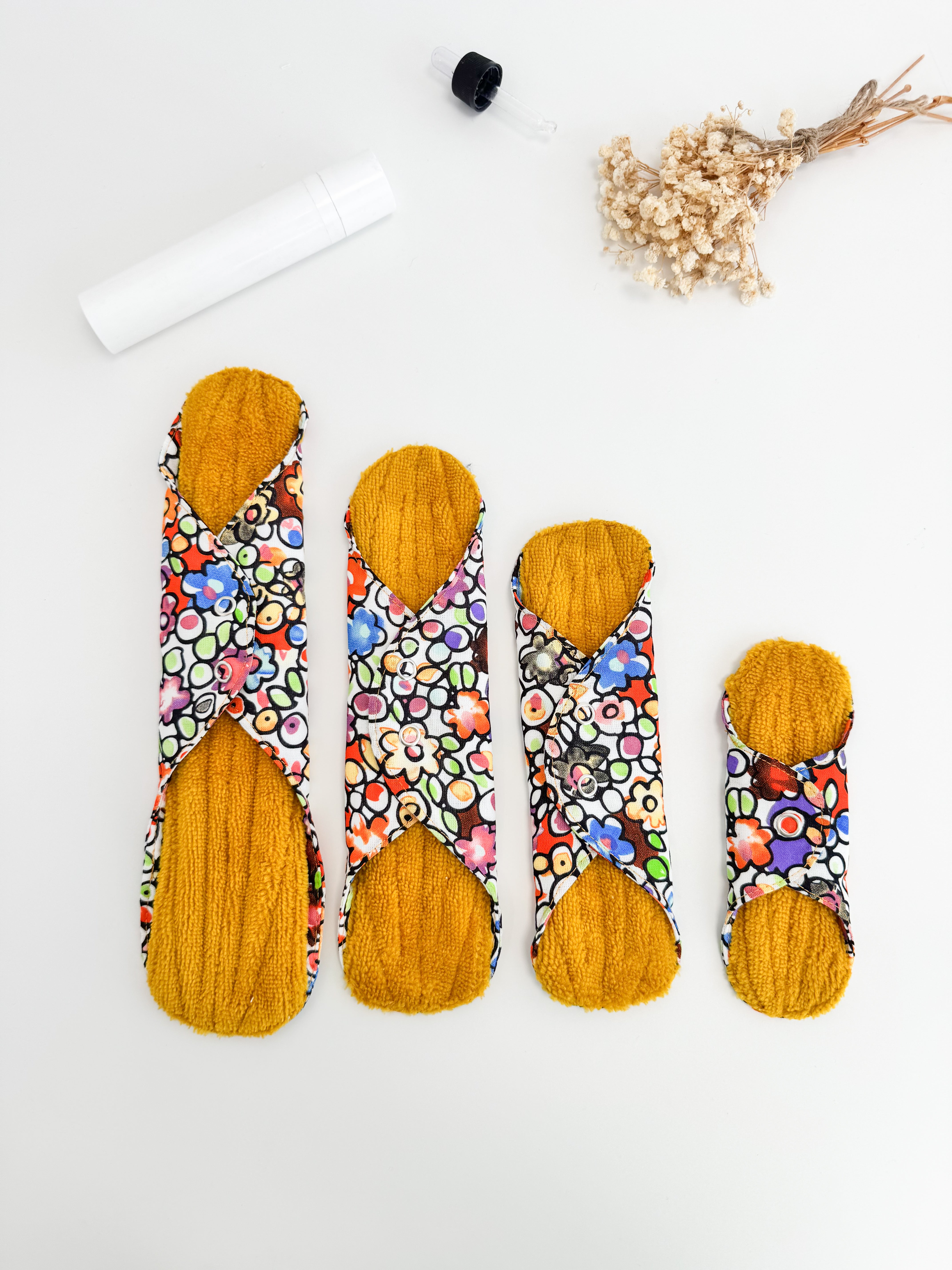 Menstrual cloth pads- Yellow flowers