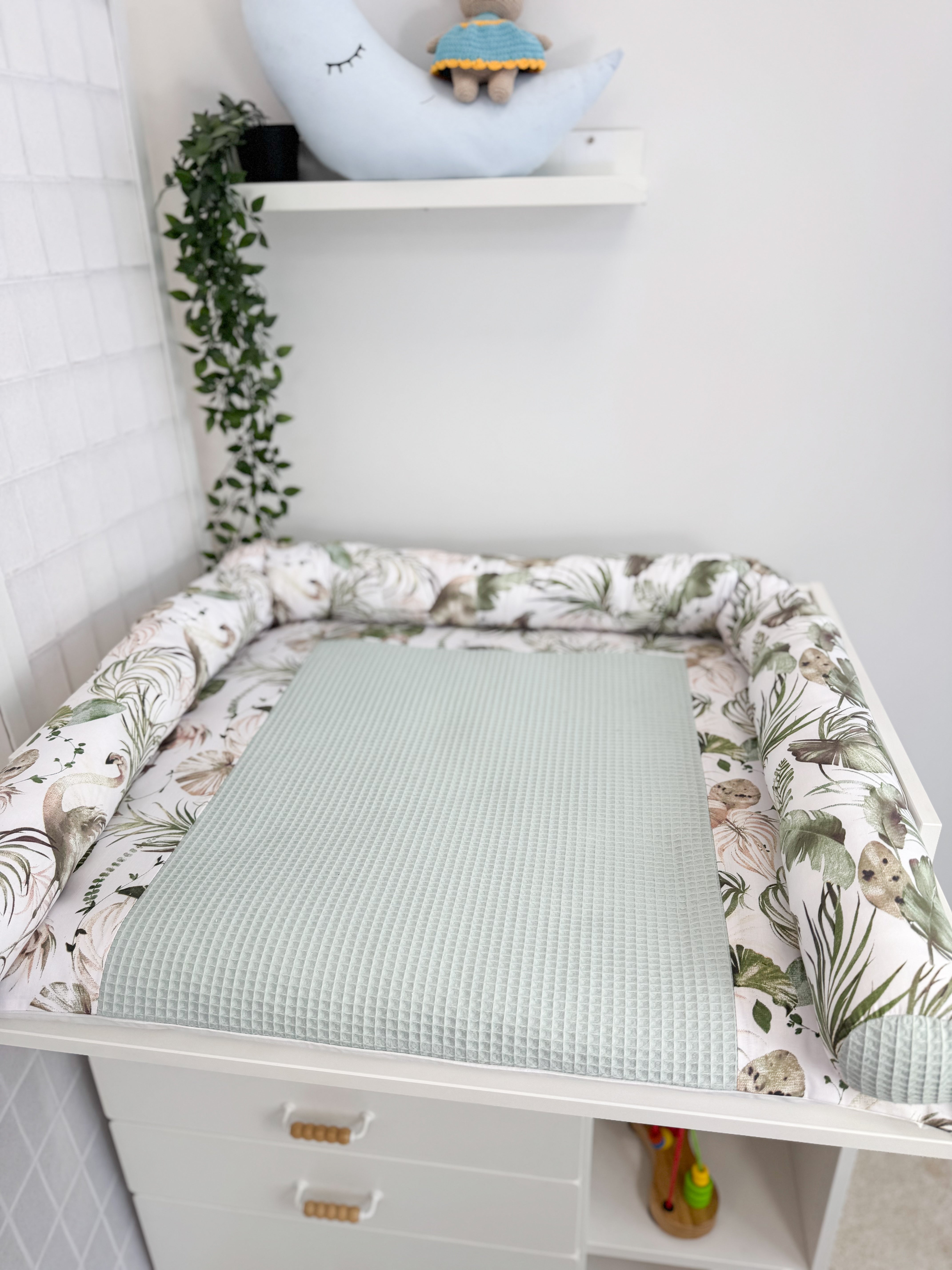 Cotton changing pad - Leaves