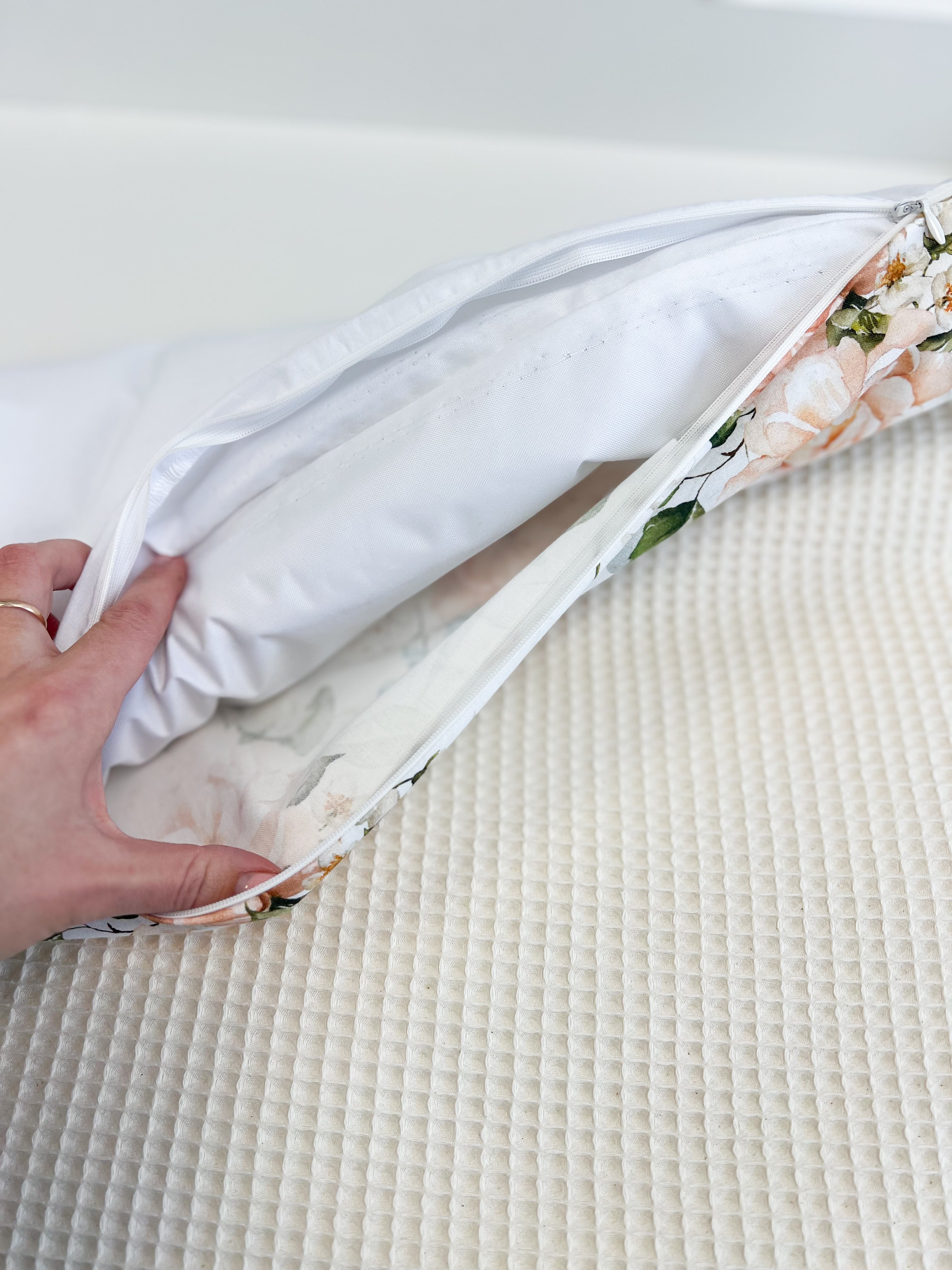 Cotton changing pad - PEONIES