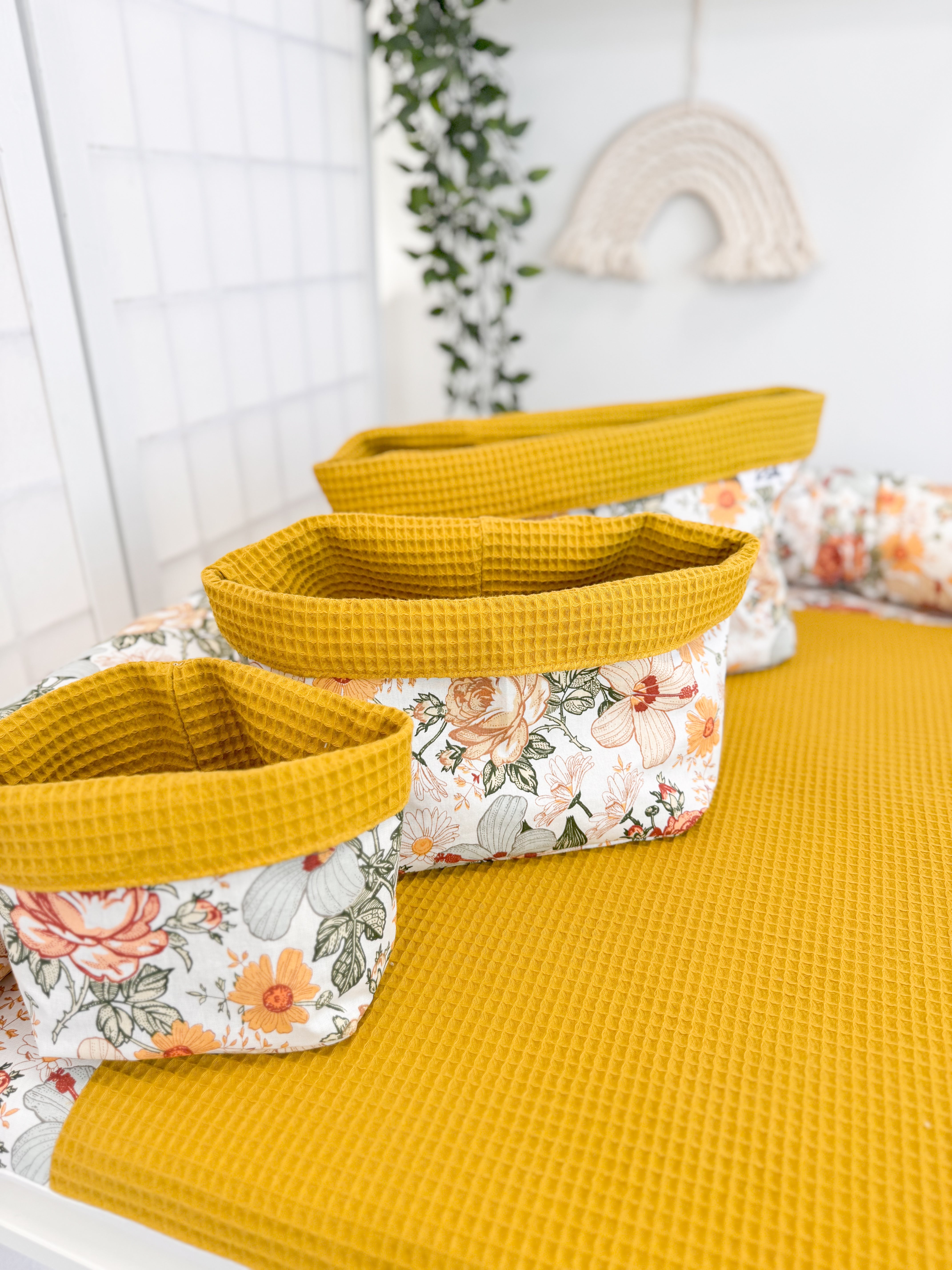 Cotton changing pad - Autumn Flowers