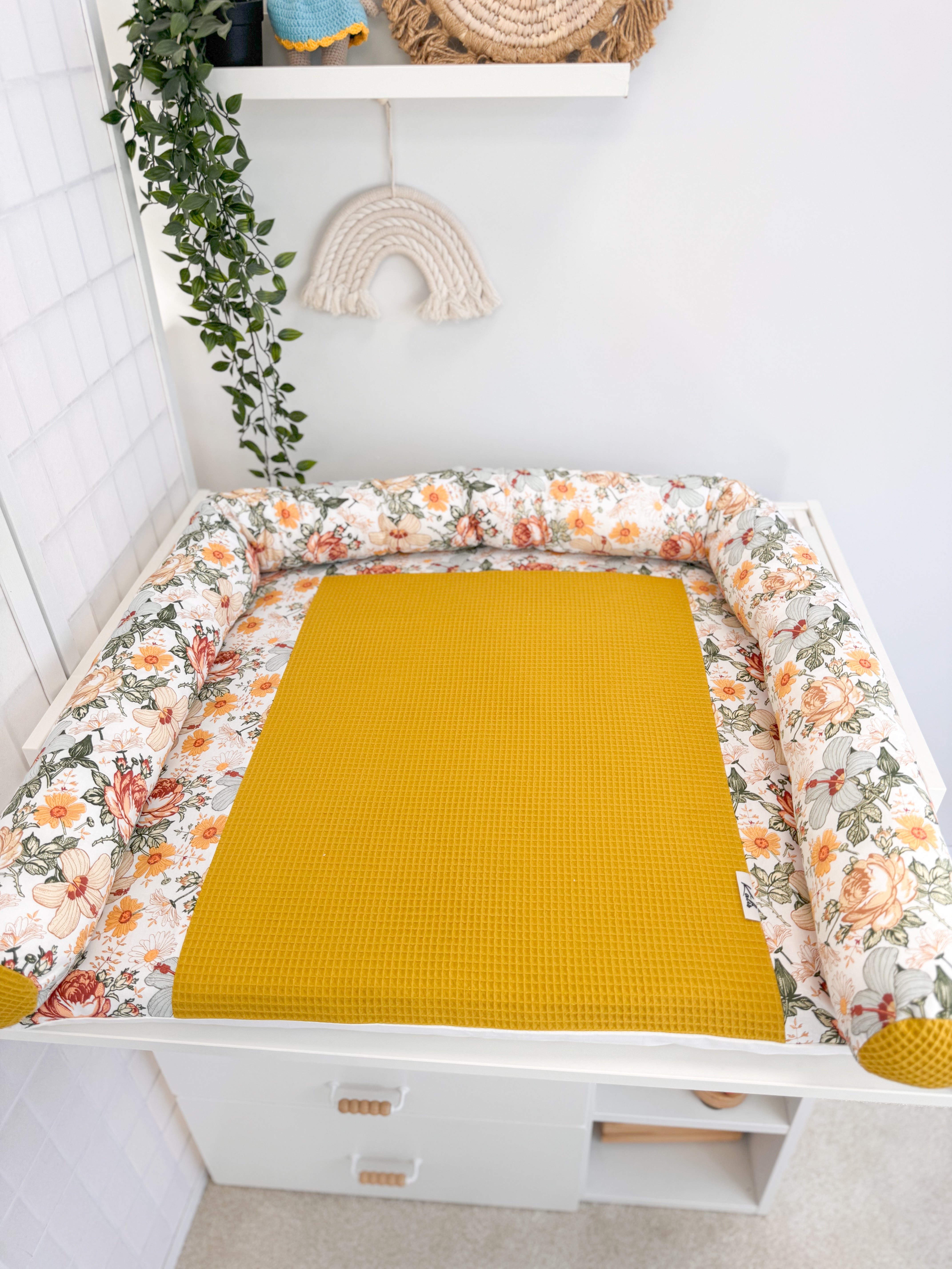 Cotton changing pad - Autumn Flowers