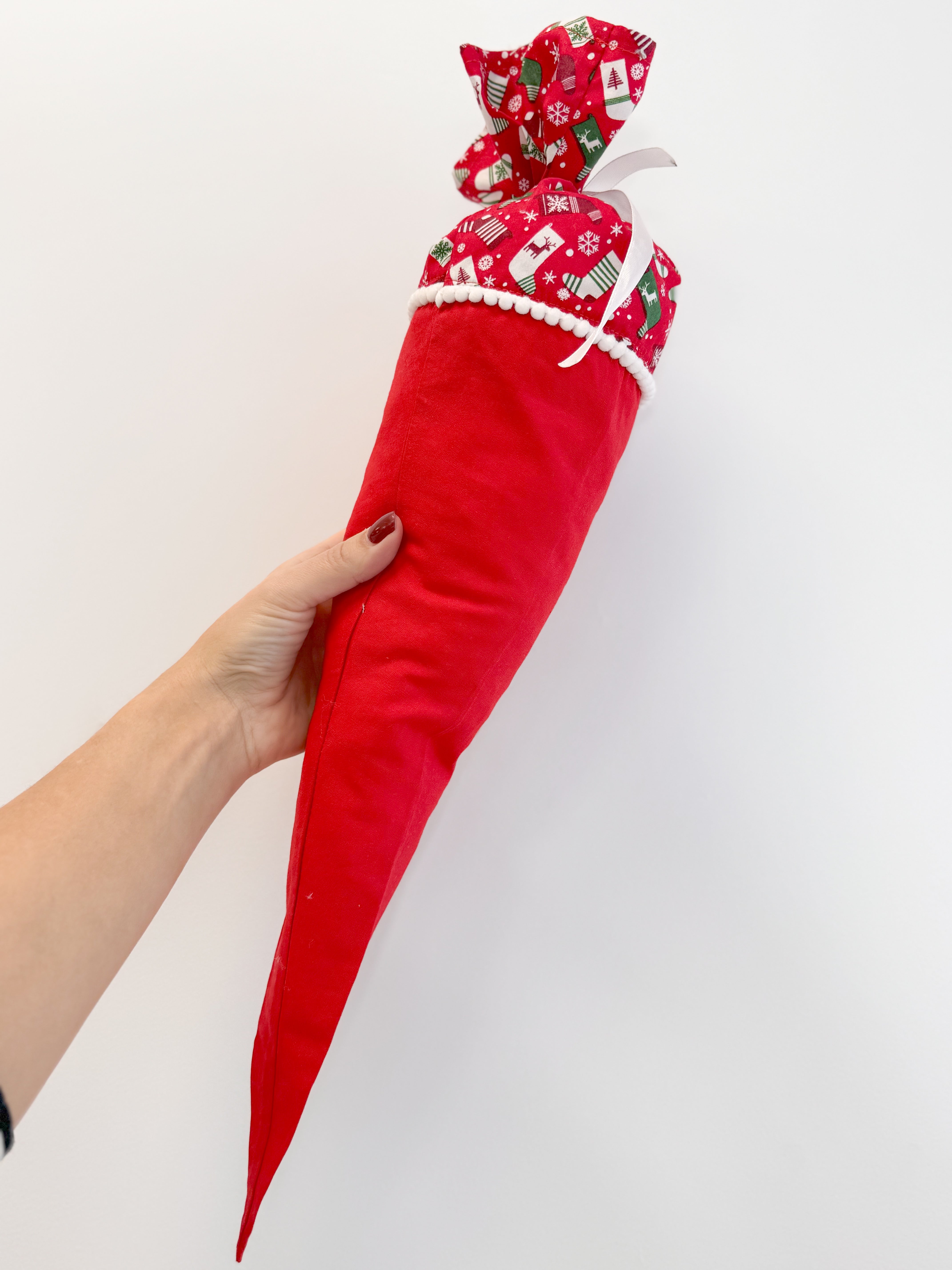 Christmas candy cone- Red