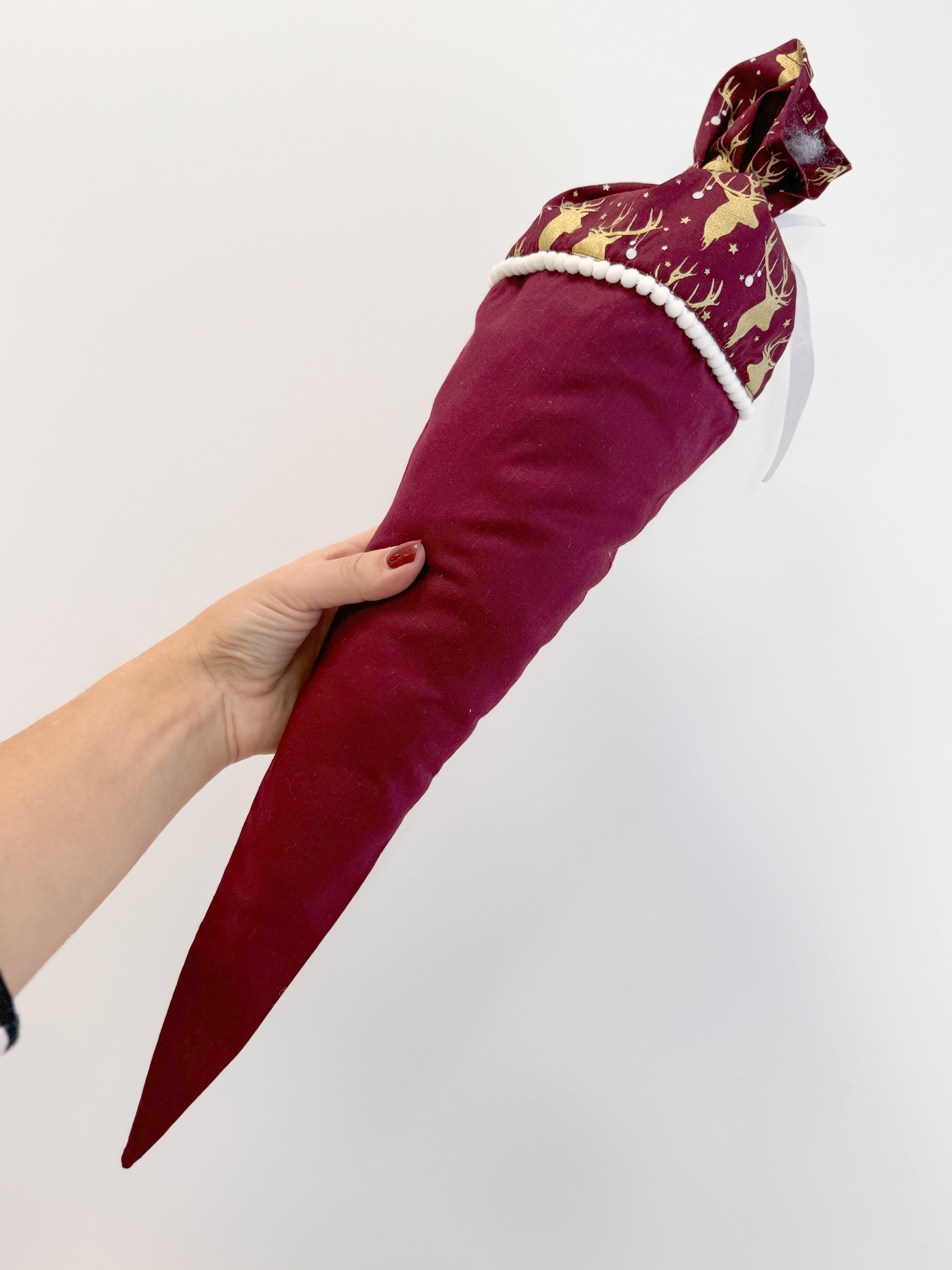 Christmas candy cone -Bordo Red