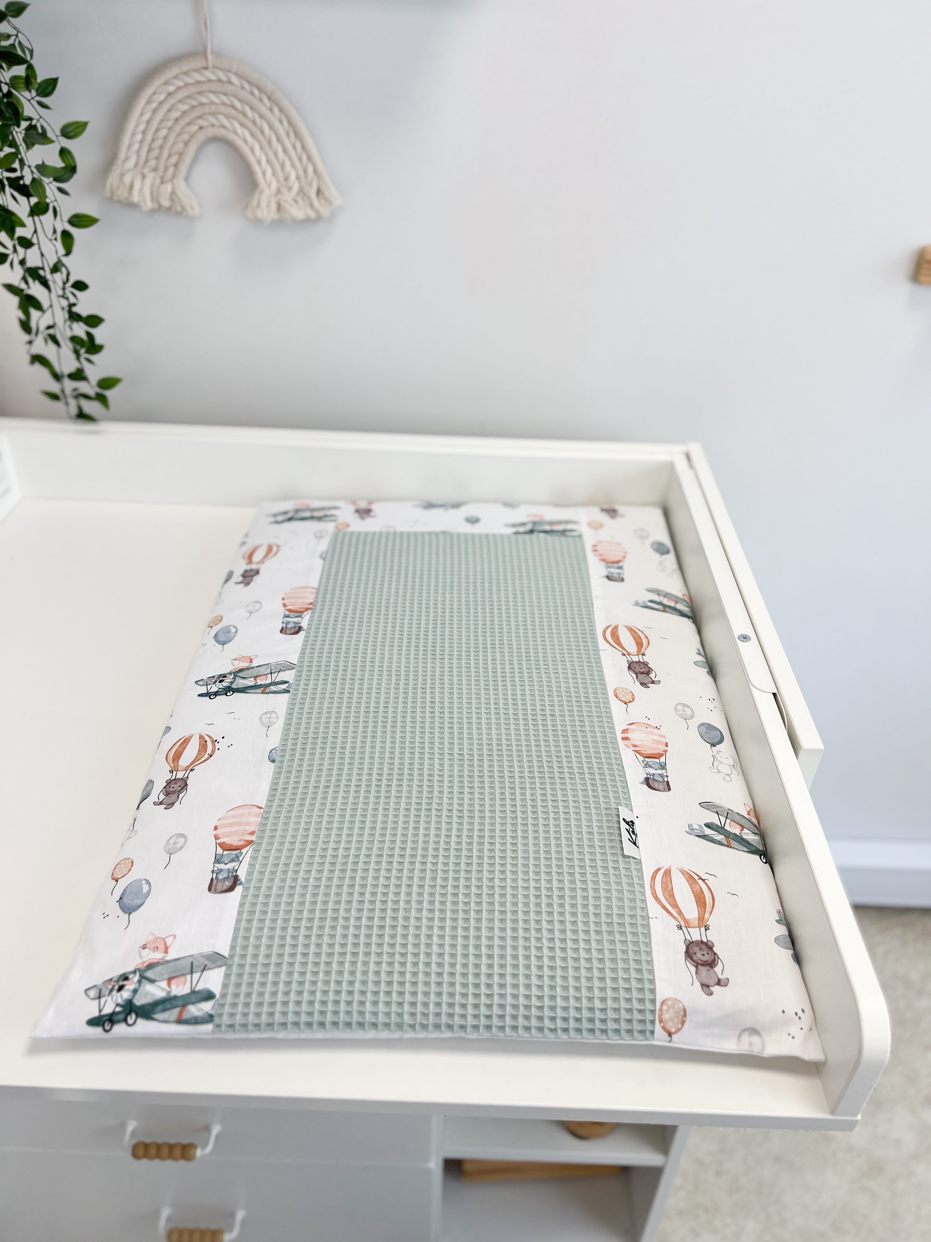 Cotton changing pad  "Plane" 50 x 70 cm