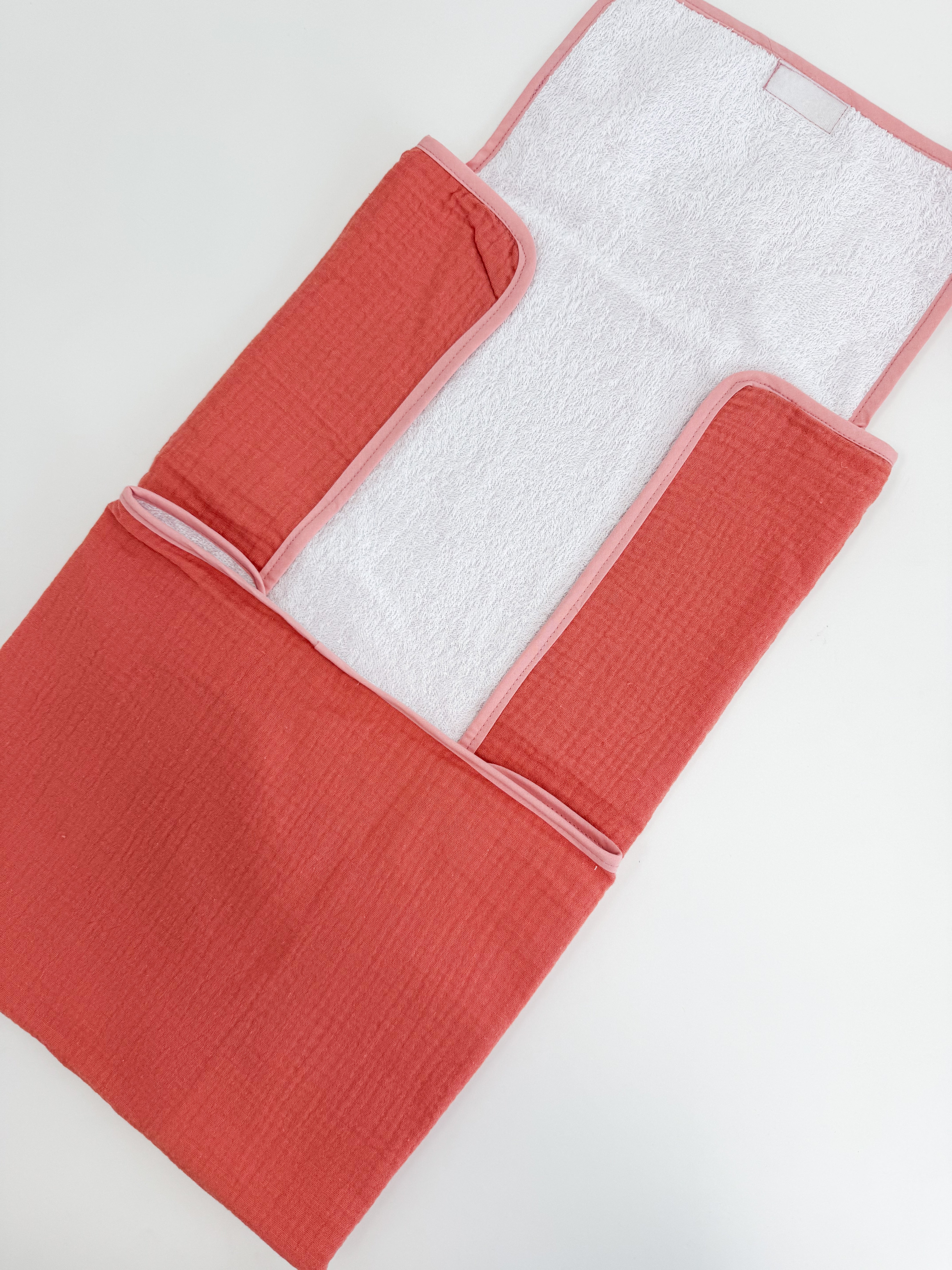 Travel changing sheet - Salmon pink