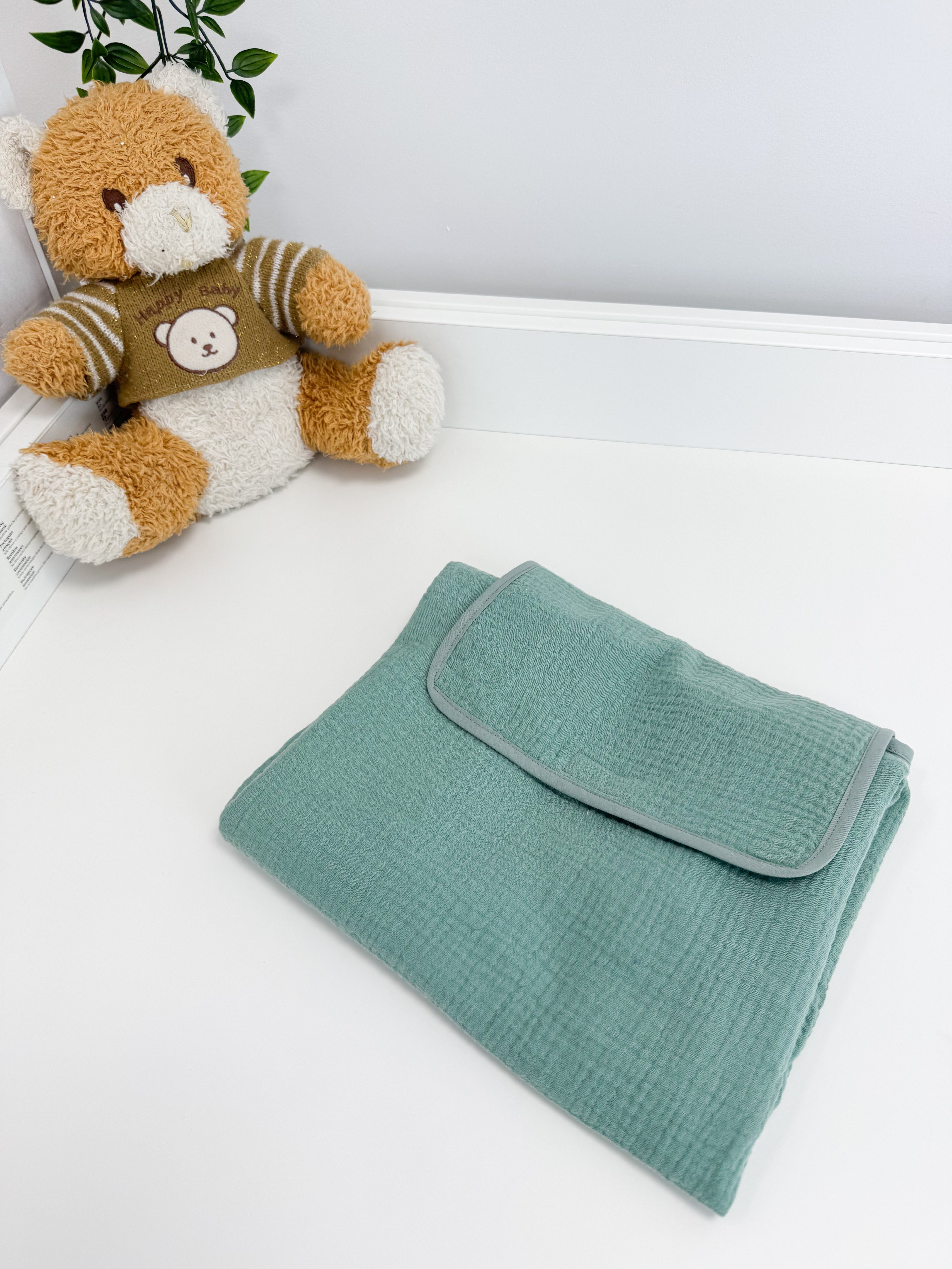 Travel changing sheet - Sage green