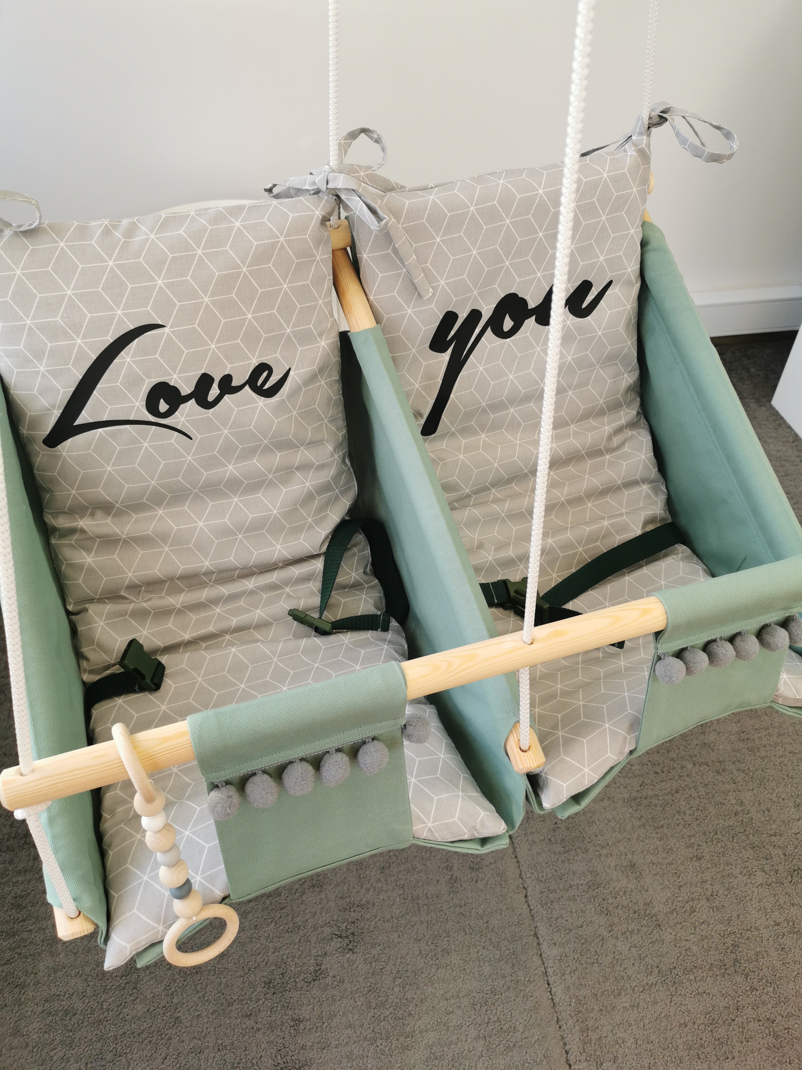 Twin hammock swing "Love you"